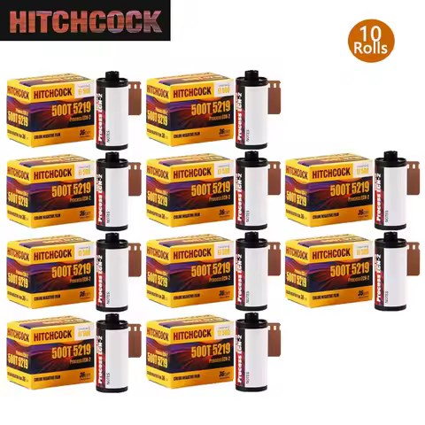 HITCHCOCK 5219 500T 1-10 Rolls 135 35mm Films Subpackage Rolls 36 Exposure Per Roll For 35mm Film 13