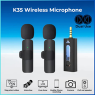 MIC 2 MIKROPON CLIP ON WIRELESS USB YOUTUBER BLUETOOTH KONTEN KREATOR LIVE TIKTOK IMAM MASJID K35