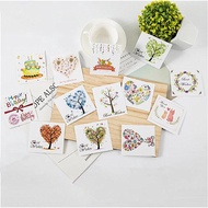 1 PC Birthday Gift Card~Mini Art Flower Gift Card Thank You Card Message Card Graduation Message Bir