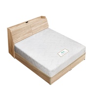 [特價]傢俱工場-吉米 MIT木心板床組 (插座床箱+強化底+天絲墊)-單大3.5尺梧桐