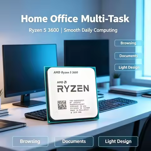 PC Building Processor AMD R5 3600 6C12T AM4 Tray Chip Low Power Consumption For Gaming Desktop