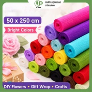 50x250cm Crepe Paper Roll For DIY Flower Party Decoration