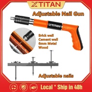 Adjustable Steel Nail Gun Rivet Cordless Concrete Tufting Puncher Nailer Paku Tembak Dinding Pipe Round Nails