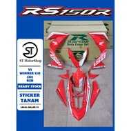HONDA RS-150R RS150R V1 WINNER 150 (33) RED COVER SET (STICKER TANAM) RAPIDO NEW ACCESSORY AKSESORI