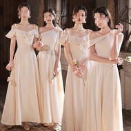 evening gown gown dress women bridesmaid dress Bridesmaid Dress 2024 - Winter Champagne Color | Slim