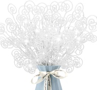 1pc Glitter Christmas Picks Ornaments Decorative Sticks Candy Picks Curly Sprays Twigs for Christmas