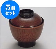 kbu3-847-10-763-5set Set of 5 Lacquerware Tochi Lacquerware Sensuzui Musical Bowl [4.0 x 4.0 inches 