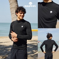 ☀️APPEAL🌊  [Men] Every Moment Rashguard เสื้อว่ายน้ำสีดำ เสื้อแขนยาว แรชการ์ด ผู้ชายa กันUV มีซับใน 