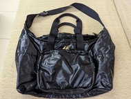 日本製造 SAZABY 黑色尼龍真皮手提袋 斜背包 旅行袋