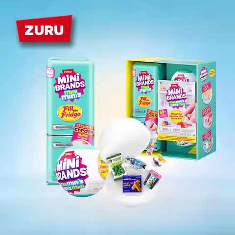 5 Surprised Mini Brands Zuru Fill The Fridge Mystery Box Gift for Collectors Artwork Replica NOT Edi