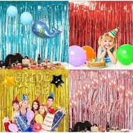 11 Color Rain Silk Foil Curtain Tinsel Curtain Party Backdrop 2 Meter