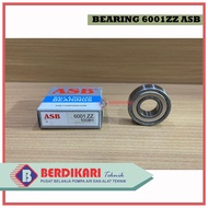 Bearing 6001 ZZ ASB Size 12x28x8 mm Bearing Laher 6001ZZ 12 x 28 x 8