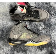 A aj5 High School Co-Branded Basketball Upper jordan5 Blue Cicada Wings owoff-white