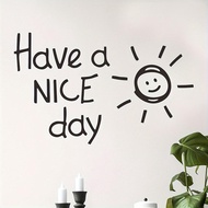 1pc Personality Wall Sticker, Have A Nice Day, Removable Waterproof Vinyl Sticker, Wall Sticker For 