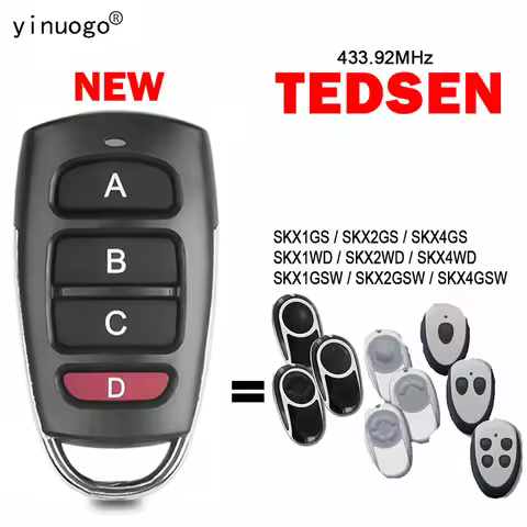 TEDSEN SKX1WD SKX4WD SKX2GS SKX4GS SKX1GS SKX1GSW SKX2GSW SKX4GSW 433.92MHz Fixed Code Remote Contro