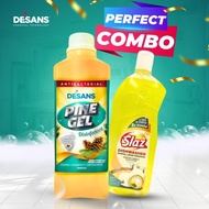 Kombinasi : Pencuci Tandas Berubat dan Pinggan Mangkuk DESANS - COMBO : Pine Gel Disinfectant & Dish
