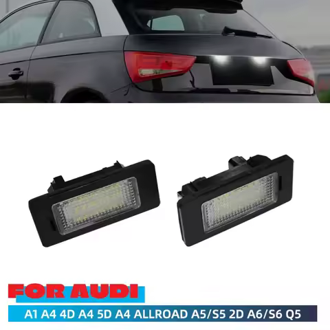 2PCS Car No Error Canbus Led License Number Plate Lights Bulb For Audi A1 A4 B8 A5 S5 A6 S6 A7 Q5 TT