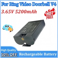 3.65V 5200mAh Video Doorbell Battery for Ring Video Doorbell V4 Rechargeable Battery Pack for Spotli