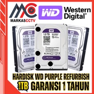 WD Purple 1TB REFURBISH CCTV Hard Drive - Durable Design, 24/7 Recording, Optimal Performance