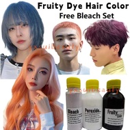 (FREE bleach set) Direct Hair Color Kit (10minutes )100ml+Free Bleach&Peroxide(100ml) hair dye rambu