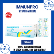 ImmunPro (Sodium Ascorbate Zinc) or ImmunoPro | Authentic Immunity Vitamin by Unilab Health Essential Non Acidic Vitamin C Boost your Immune System 20 or 100 tablets BESTSELLER SUPER SALE