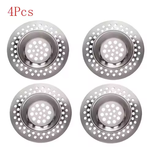 4Pcs Bathtub Strainer Hair Catcher - Kitchen Strainer Sink - Bath Sink Strainer 3 Inch - Stainless S
