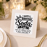 (CHANGE NAME)50 stickers note " HAPPY BIRTHDAY", pre-adhesive label "HAPPY BIRTHDAY" 5x5cm