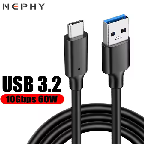 USB A To Type C Fast charge Cable For iPhone 15 Pro Max Macbook iPad Xiaomi USBC 3.2/3.1 Gen 2 60W 3