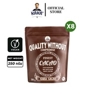 [แพ็ก 8] ผงคาเคา ตรากาก้า ขนาด 250 ก.  [Bundle 8] Cacao Kaka Powder 250 G.