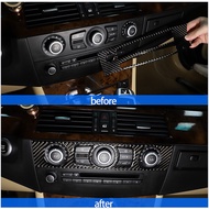 Real Carbon Fiber AC Panel Sticker For BMW 5 Series E60/E61 Automobile Accessories