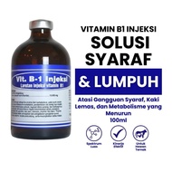 Vitamin B1 Injeksi Hewan – Thiamin Hydrochloride 100ml Vitamin B1 Injeksi Ternak & Hewan Peliharaan