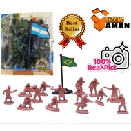 320C CHILDREN'S TOY ARMY FIGURE + COUNTRY FLAG ARMY TOY/