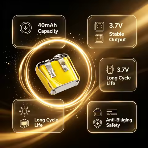 501012 3.7V 40mAh Li‑Po Rechargeable Battery Long Cycle Anti‑Bulging For Wireless Earbuds Bluetooth 