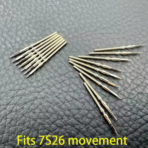 7S26 Movement Stem 2PCS/4PCS Movement Crown Stem Fit 7S26 Automatic Mechanical Movement Stem Repair