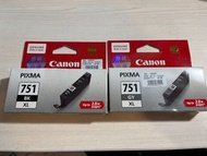 Canon Pixma 751 ink (GY &amp; BK) 全新未開封 打印墨盒