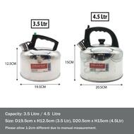 Zirafah 3.5L /4.5L Stainless Steel Whistling Kettle (Jenis tebal) Water Boiler/ Multi Functional Ket