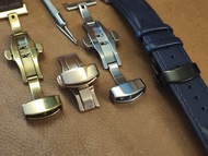 真皮錶帶 蝴蝶扣 清貨結業 手錶帶  Watch Leather Strap 免工具快拆彈簧棒 生耳 摺扣 18mm 20mm 22mm 16mm 24mm Butterfly Folding Cla