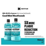 Listerine Cool Mint Mouthwash Twin Pack (750ml)