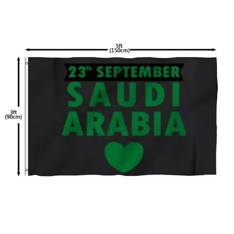 Flagicts 100% Polyester September 23 Love Saudi Arabia Flags