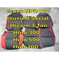 Sarung kusyen Lori Hicom 3 Tan / Isuzu NPR N Serial / Isuzu NPR Pro / Hino 300 / Hino 500 / Hino 700