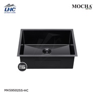 MKS9502BL-HC MOCHA Undermount Honeycomb Kitchen Sink Single Bowl Black