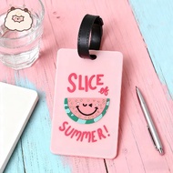 Cute PVC Luggage Tag Silicone Suitcase Identifier Cartoon Boarding Pass Keychain for Travel Kids Gif