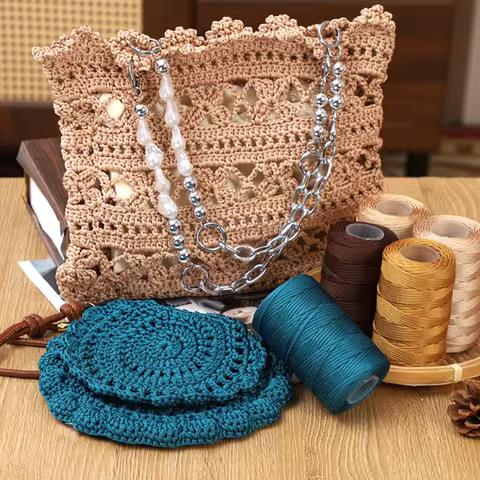 2mm Ice Linen Nylon Yarn，Suitable for hand-knitting cushions, bags, hats and slippers, as well as DI