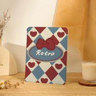 Retro Bowknot iPad Case,iPad Air Case For 13"/11"iPad Pro 2024,13"iPad Air 6 Case,iPad mini 6 Case,1