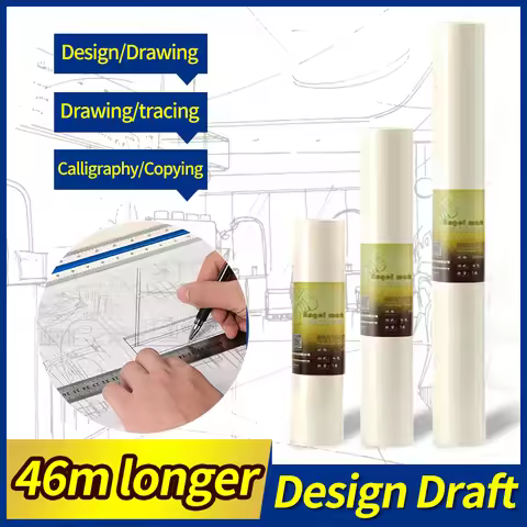 AngelMark Tracing Paper Roll High Transparent Draft Rotring Drawing Paper Sketch Copy Paper Pattern 