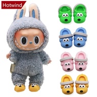 HOTWIND For Labubu Shoes Suitable for 17cm Dolls Shoes Slipper Toys Casual Sandal Dolls Accessories 