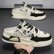 Slip-on Lofter Heel-Free Men's Shoes Summer New Lightweight Breathable Non-Slip Net Panel Shoes Clos