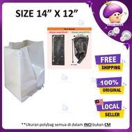 1PC WHITE 14X12 1Pc Quality UV Protection Poly Bag /Polybag/Nursery Plantation Plastic/Polibag Fertigasi/Plastik Semaian