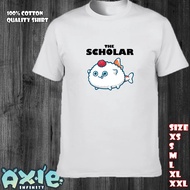 AXIE INFINITY The Scholar Cute White Axie Shirt Trending Design Excellent Quality T-Shirt (AX44)