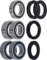 NICHE Wheel Bearing Seal Kit for Kawasaki Ninja ZX6R ZX9R ZX10R ZX12R ZX14R Z1000 6005-2RS 6006-2RS 